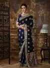 Navy Blue Rang Roop Vol 5 Silk Festival and Designer Wedding Wear Embroidery Work 4145